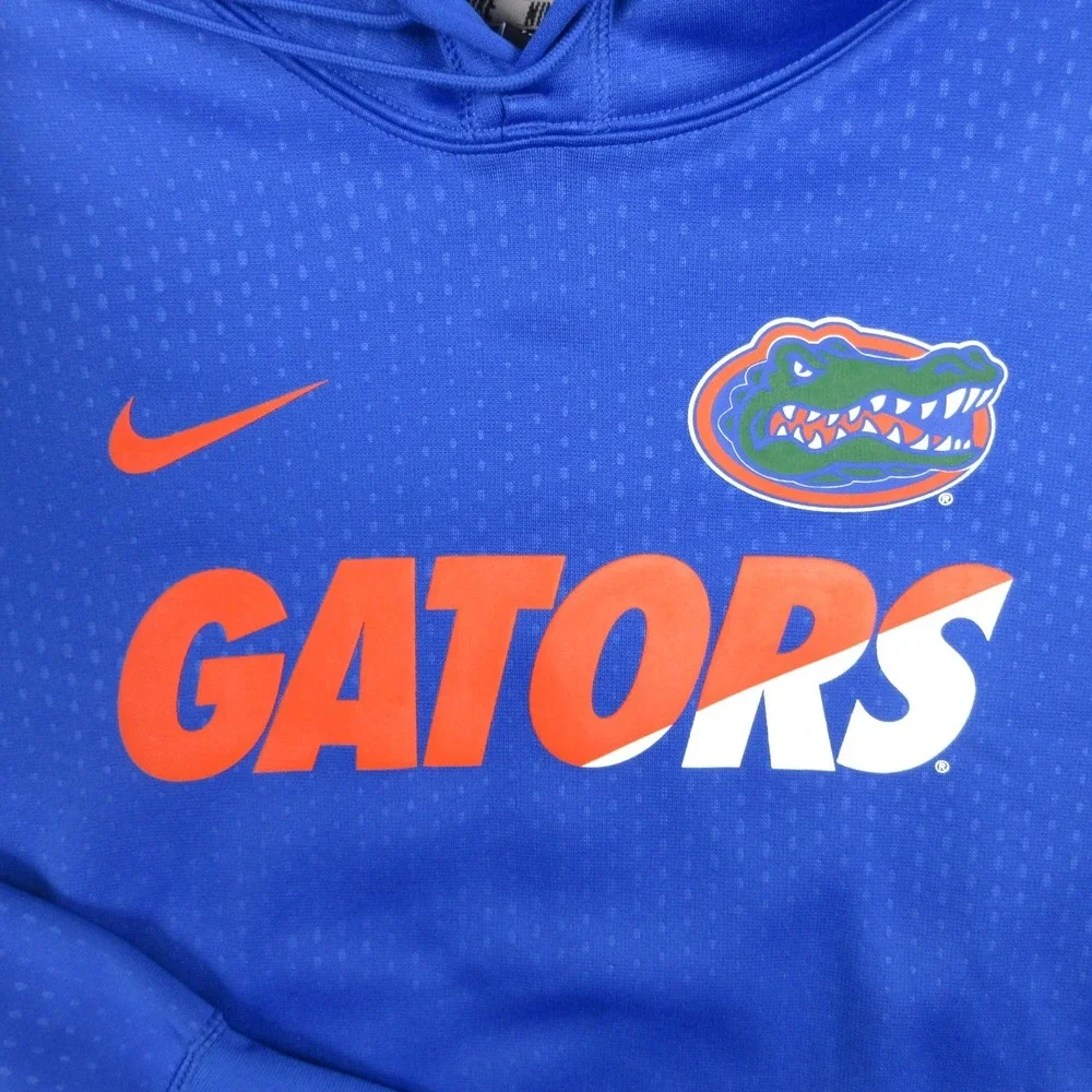 Florida Gators Sweater Mens Large Blue Hoodie Sweatshirt Nike Thermafit Football